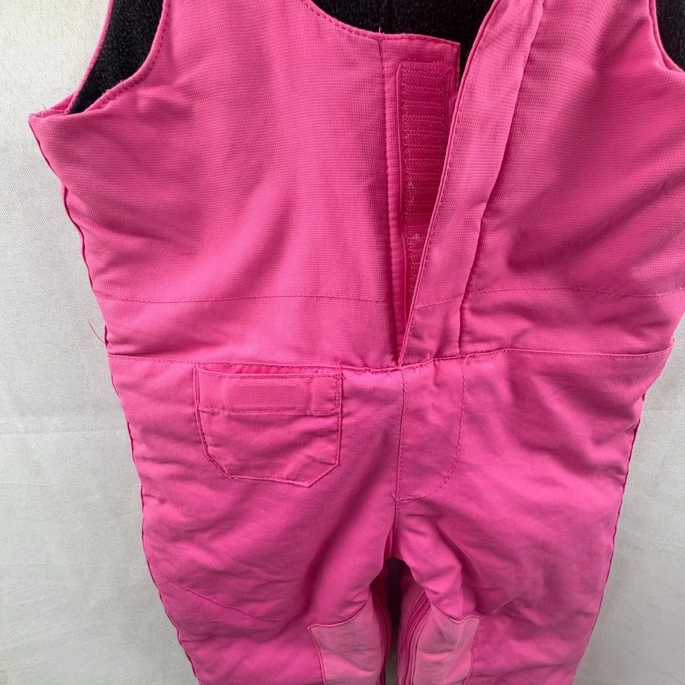The Childrens Place Pink Snow Bib Overalls 12mo. Insulated Winter Warm Cozy Play